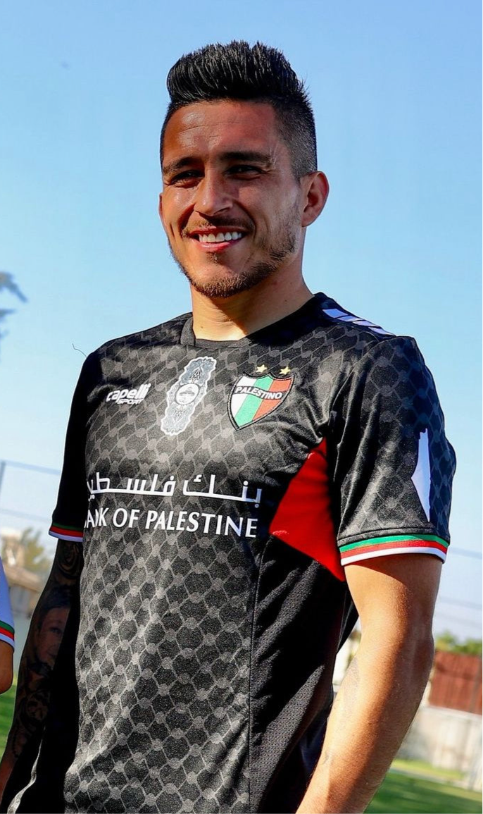 Camiseta Palestina Capelli Palestino negra fútbol chile 2024 2025