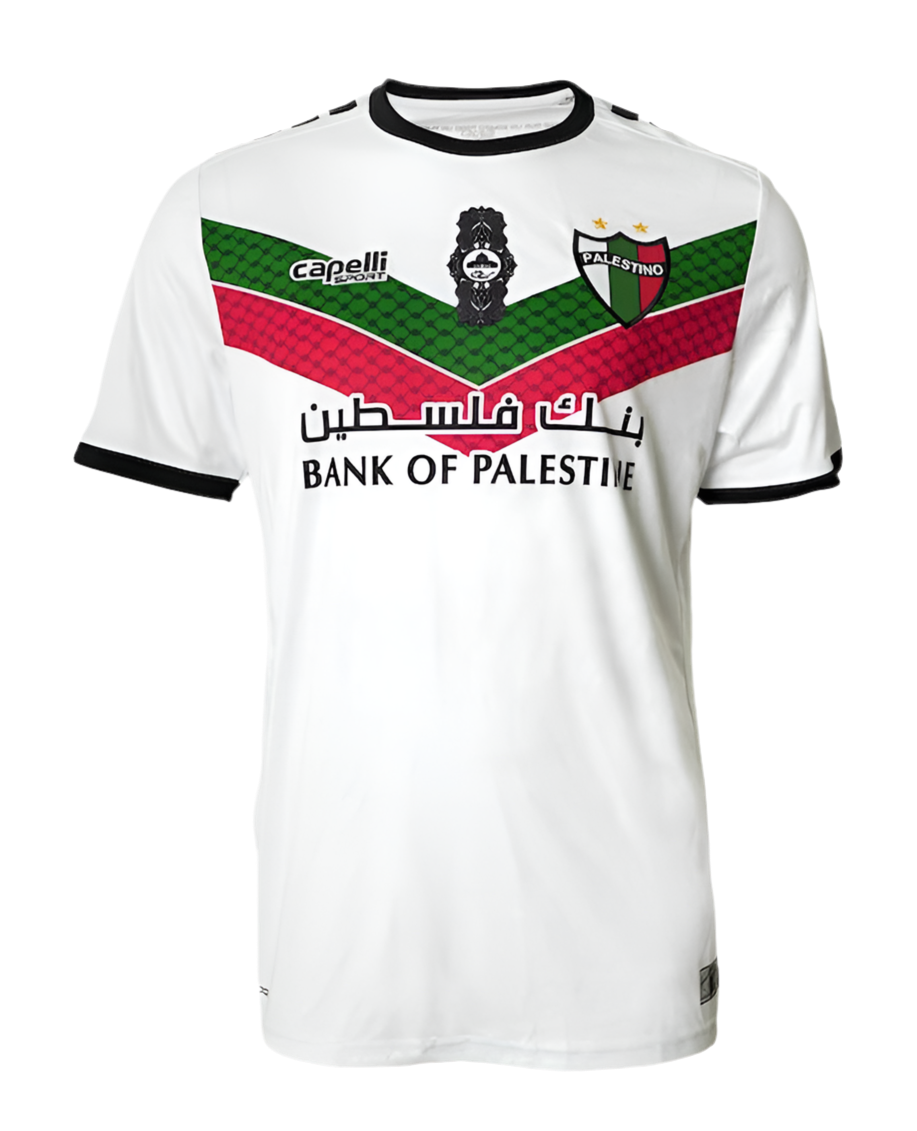 Camiseta Palestino blanca fútbol chile 2020 2021 2022 2023 2024 2025 Capelli Sport