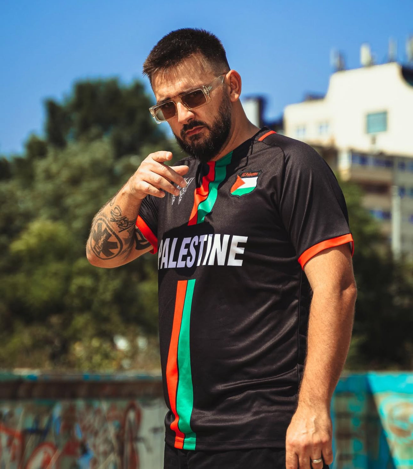 Camiseta Futbol Palestina con Mapa 11
