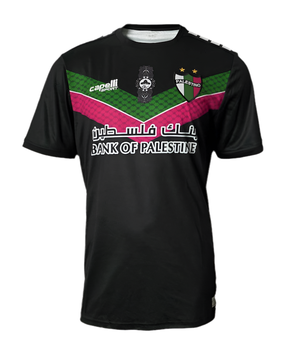 Camiseta Palestino negra visitante fútbol chile 2020 2021 2022 2023 2024 2025 Capelli Sport