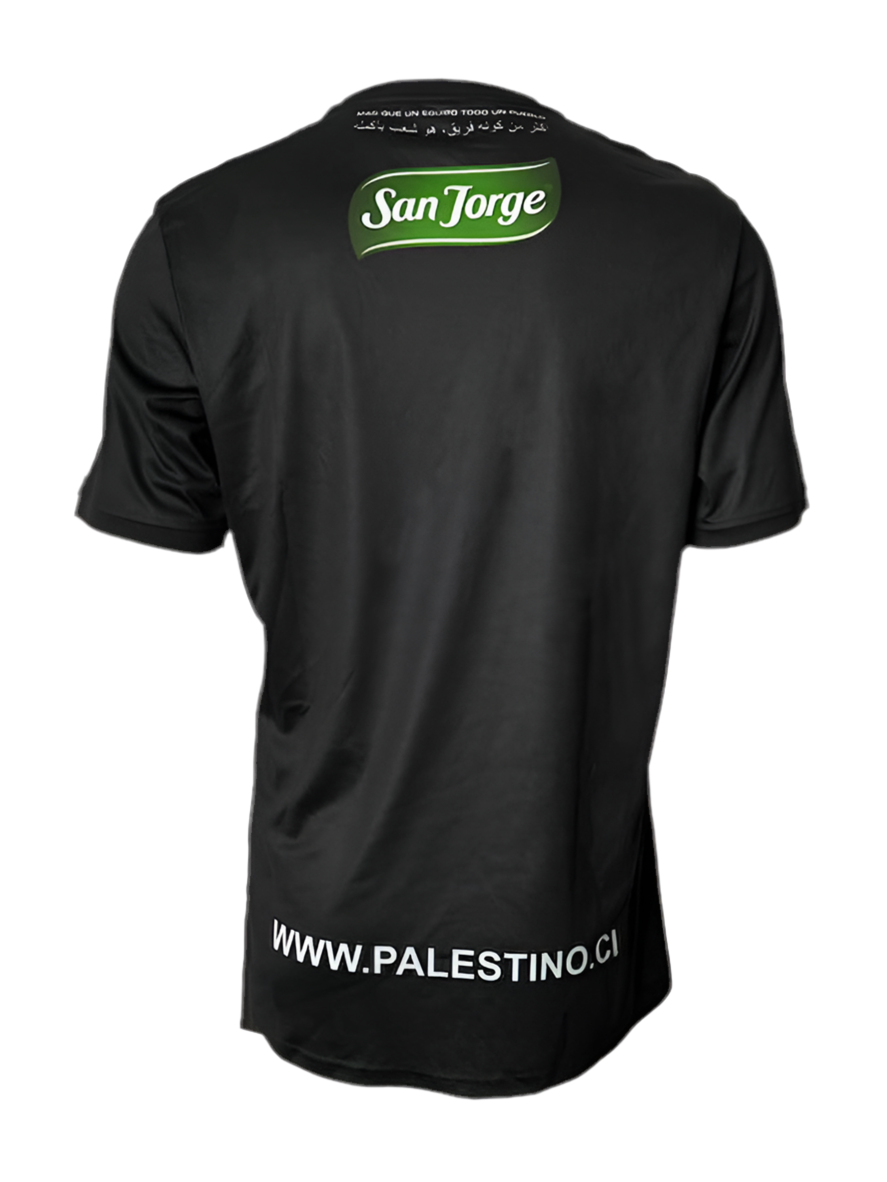 Camiseta Palestino negra visitante fútbol chile 2020 2021 2022 2023 2024 2025 Capelli Sport