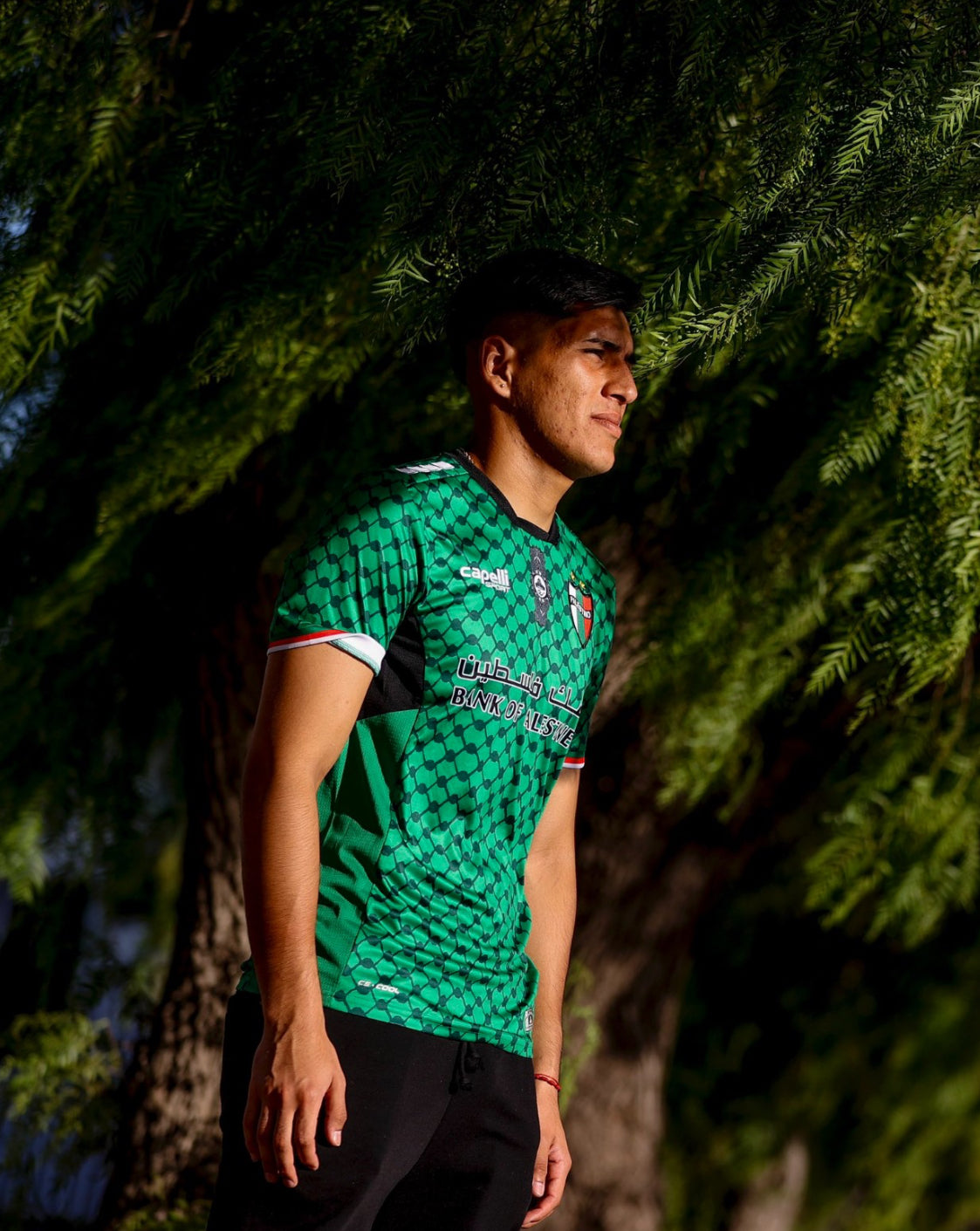 Camiseta Palestina Palestino Chile Futbol Oficial Verde 2024 2025