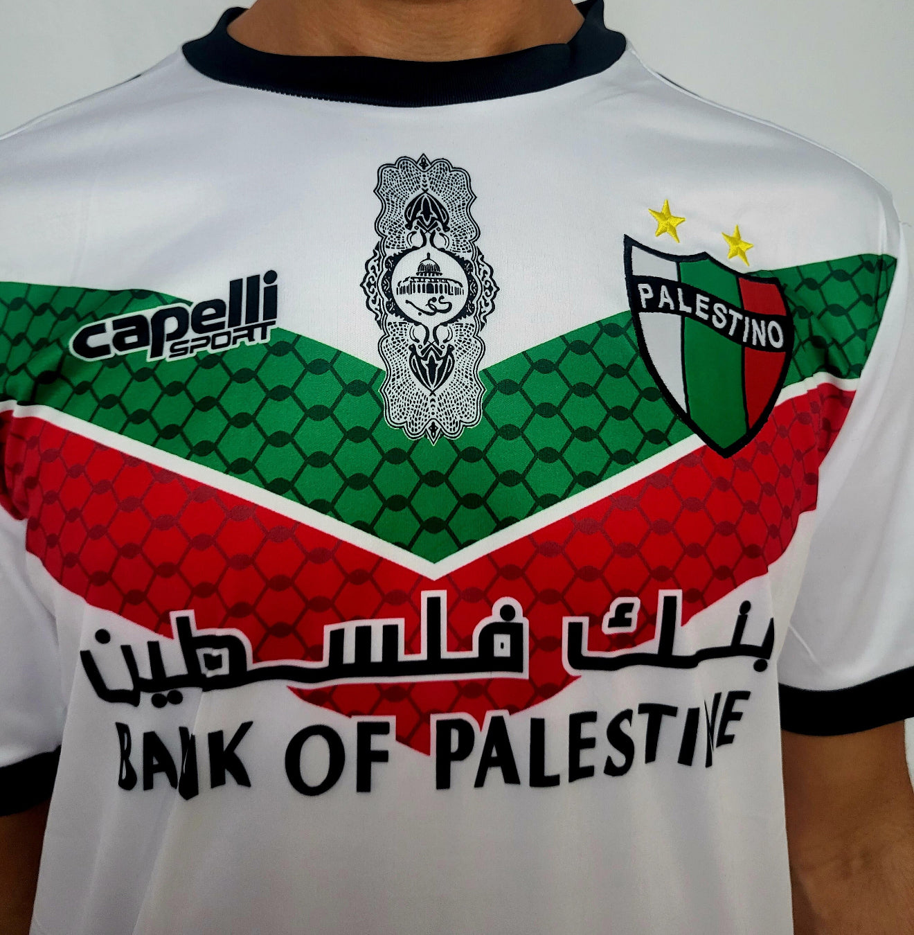 Camiseta Palestino blanca fútbol chile 2020 2021 2022 2023 2024 2025 Capelli Sport