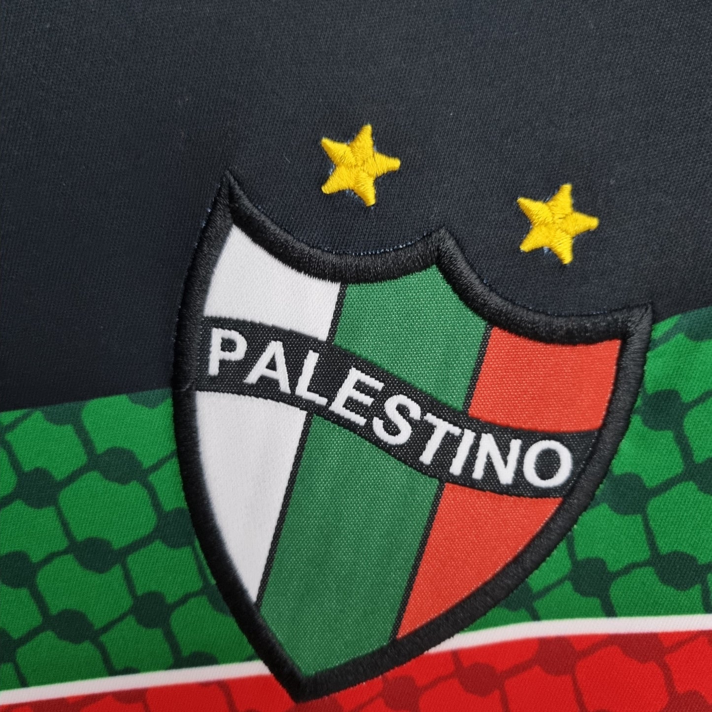 Camiseta Palestino negra visitante fútbol chile 2020 2021 2022 2023 2024 2025 Capelli Sport