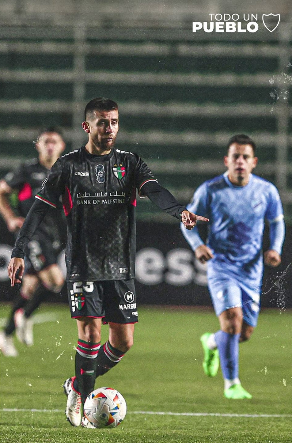 Camiseta Palestina Capelli Palestino negra fútbol chile 2024 2025