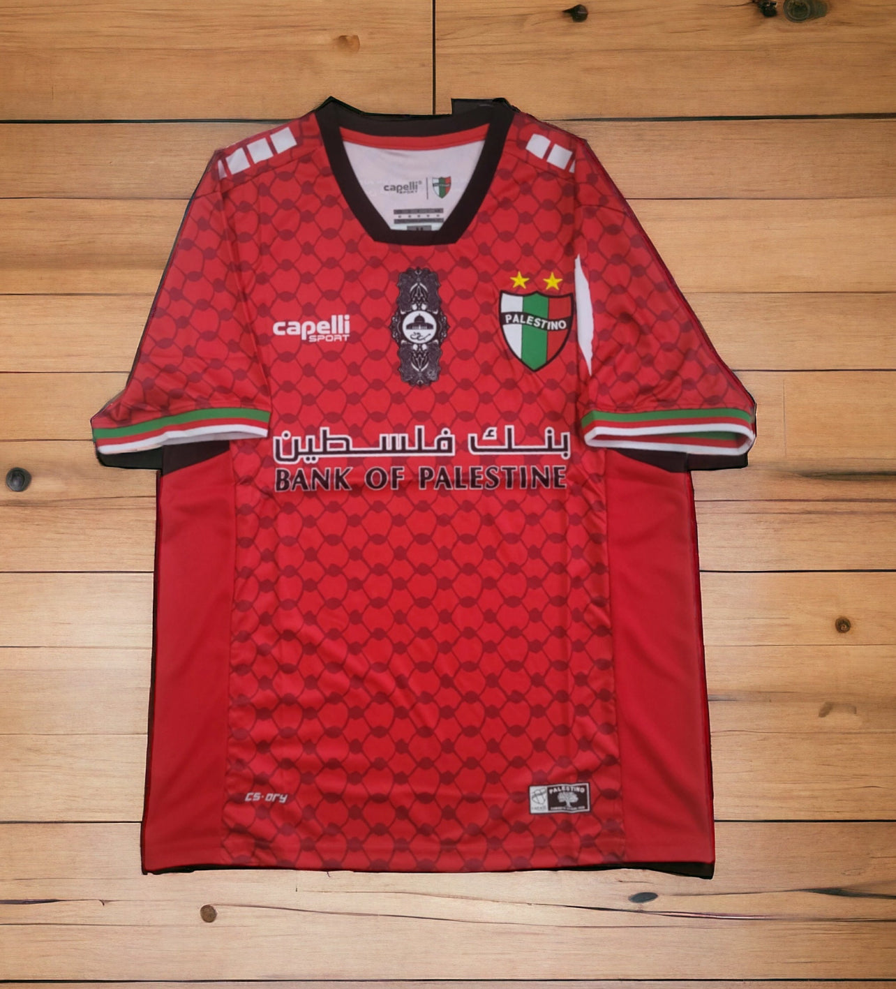Camiseta Palestina Capelli Palestino Roja Rojo fútbol chile 2024 2025