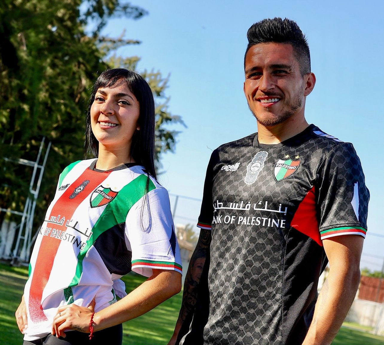 Camiseta Palestina Capelli Palestino negra fútbol chile 2024 2025