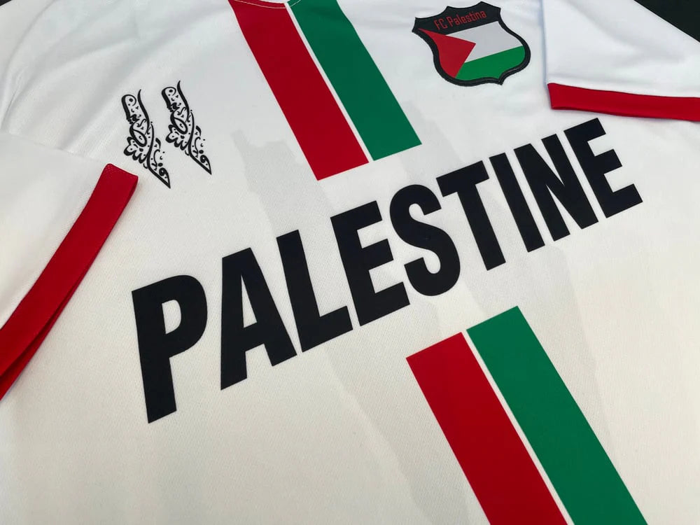Camiseta Palestina Fútbol 2025 con Mapa 11 Blanca