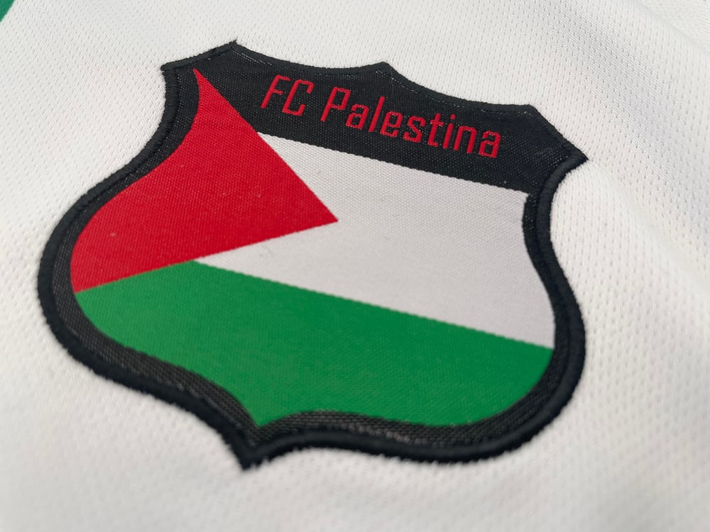 Camiseta Palestina Fútbol 2025 con Mapa 11 Blanca