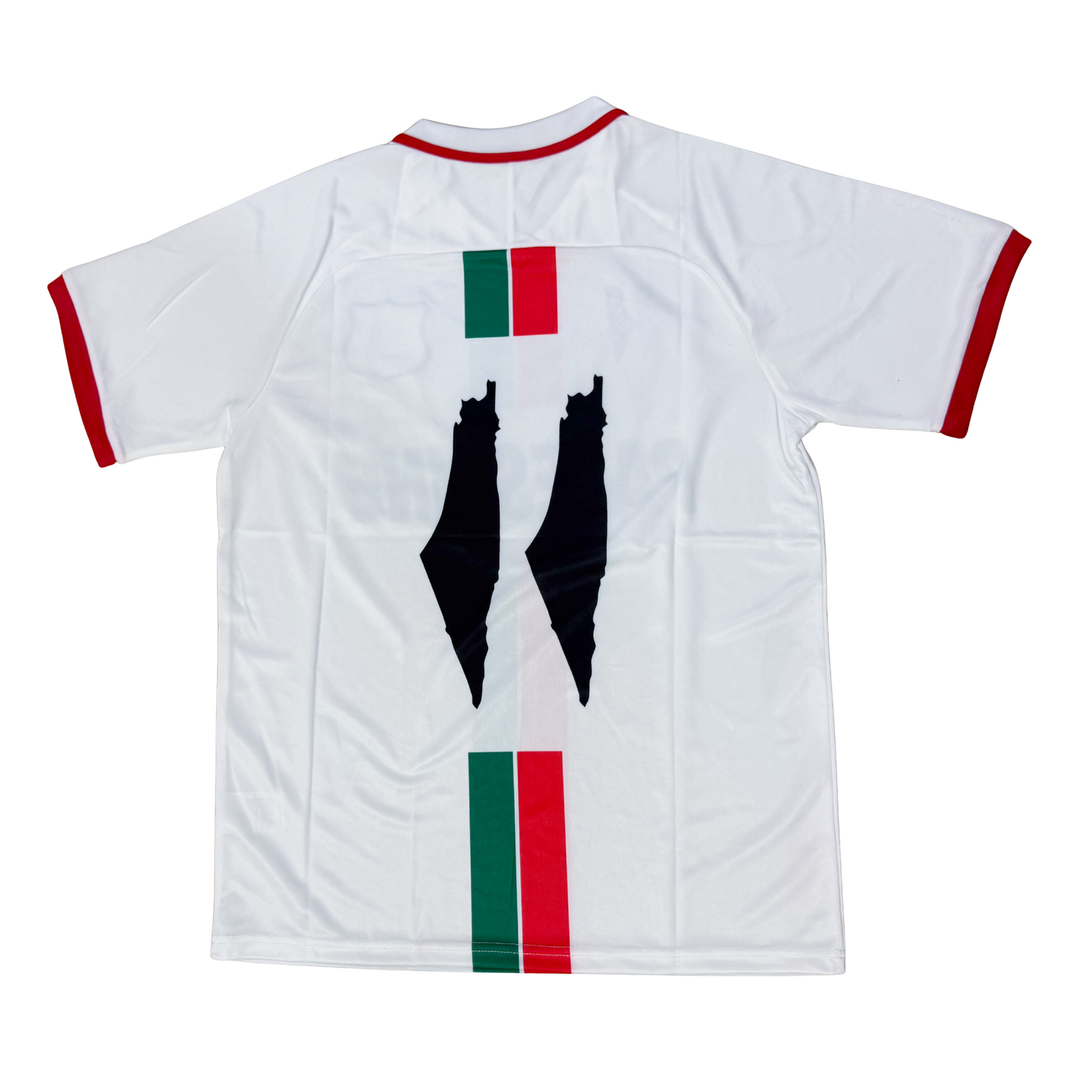Camisola de futebol Palestina 2025 com mapa 11 branca