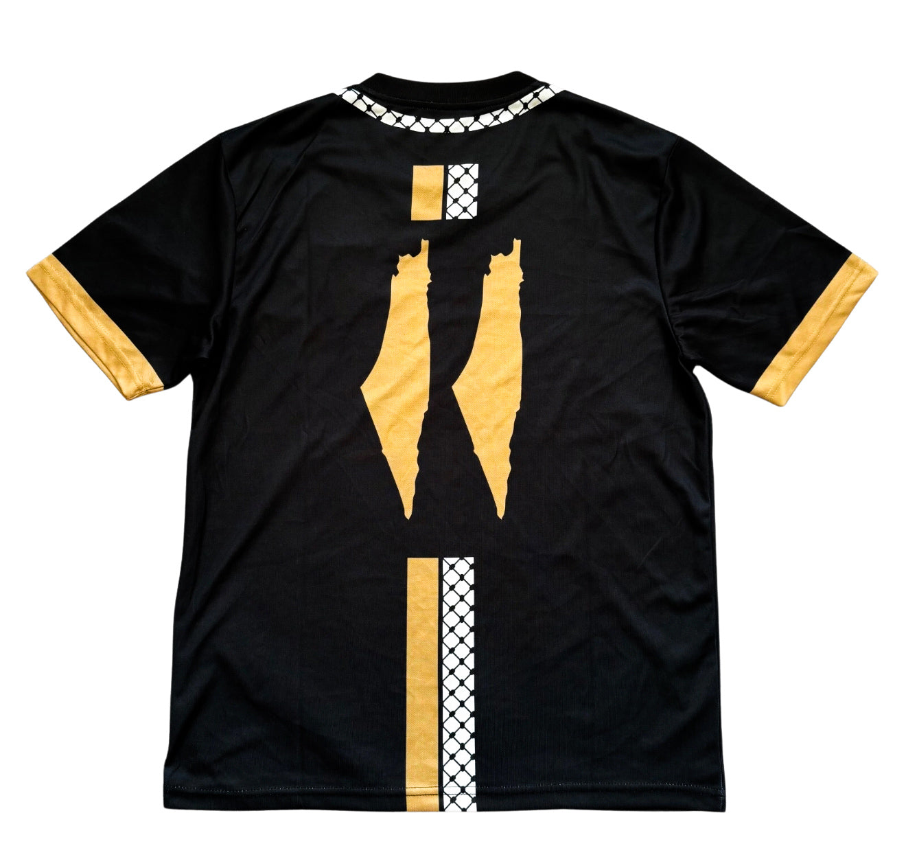 Camiseta Palestina Fc 2025 Dorada y Negra con Mapa 11
