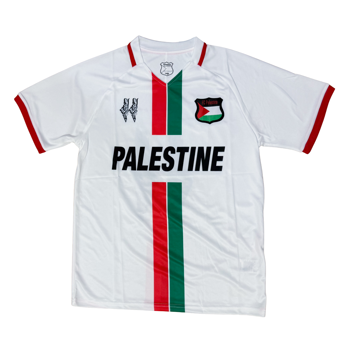 Camisola de futebol Palestina 2025 com mapa 11 branca