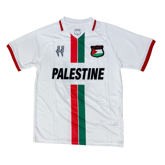 Camisola de futebol Palestina 2025 com mapa 11 branca