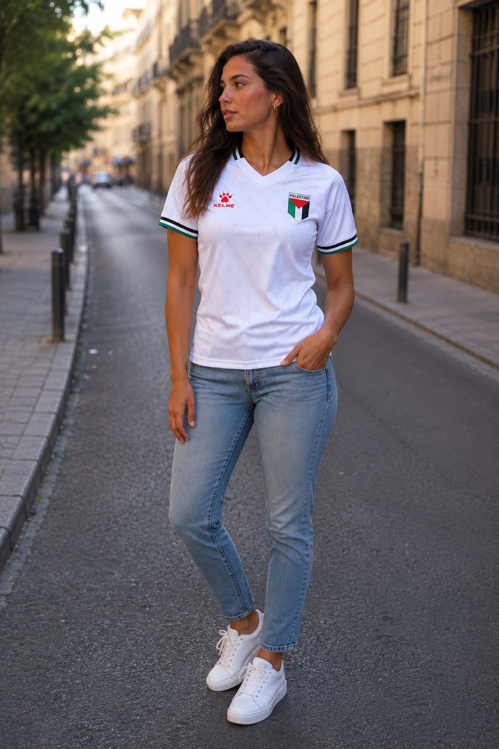 Camiseta Selección Palestina de Fútbol Visitante Oficial 2025 / 2026 – Kelme