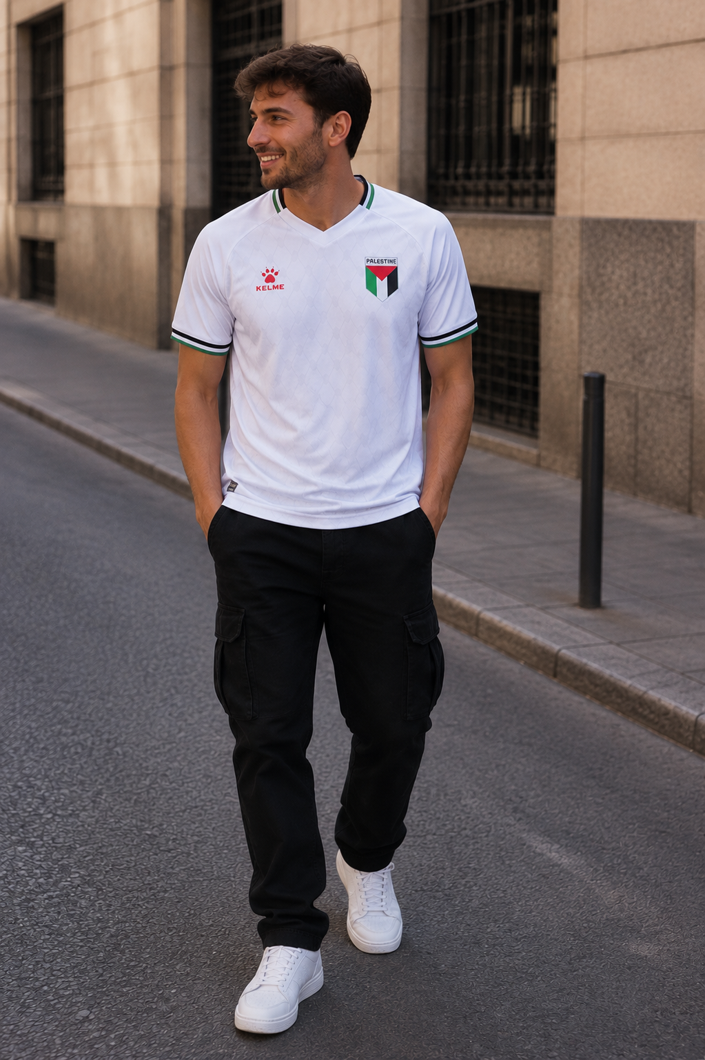 Camiseta Selección Palestina de Fútbol Visitante Oficial 2025 / 2026 – Kelme