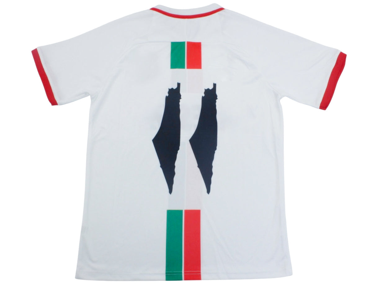 Camiseta Palestina Fútbol 2025 con Mapa 11 Blanca