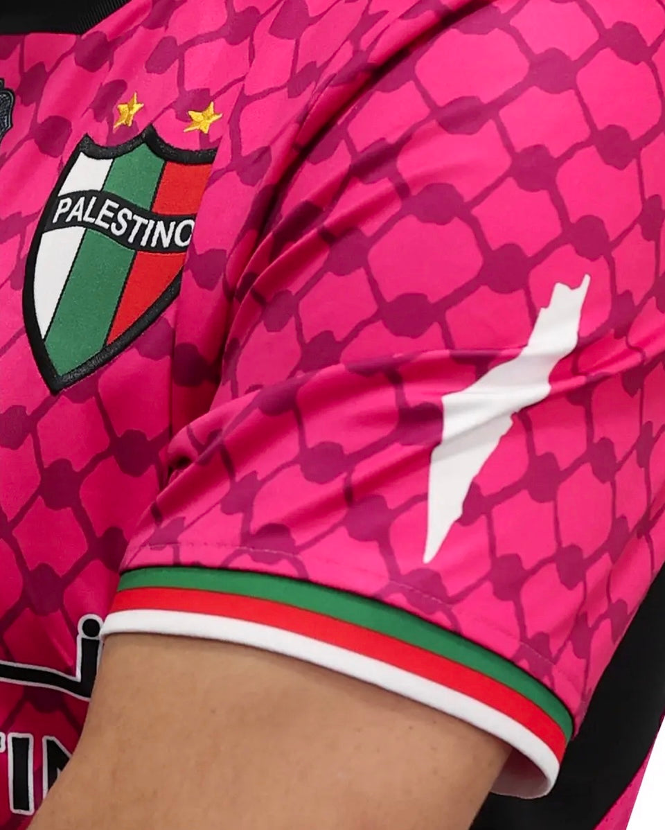 Camiseta Rosa Club deportivo Palestino Chile 2024