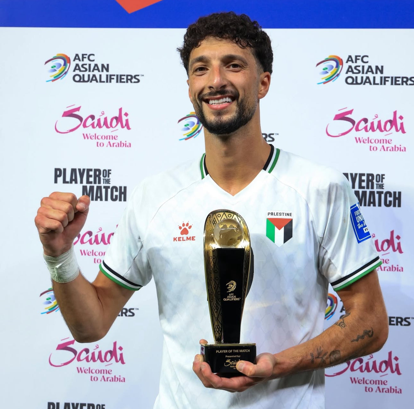 Camiseta Selección Palestina de Fútbol Visitante Oficial 2025 – Kelme