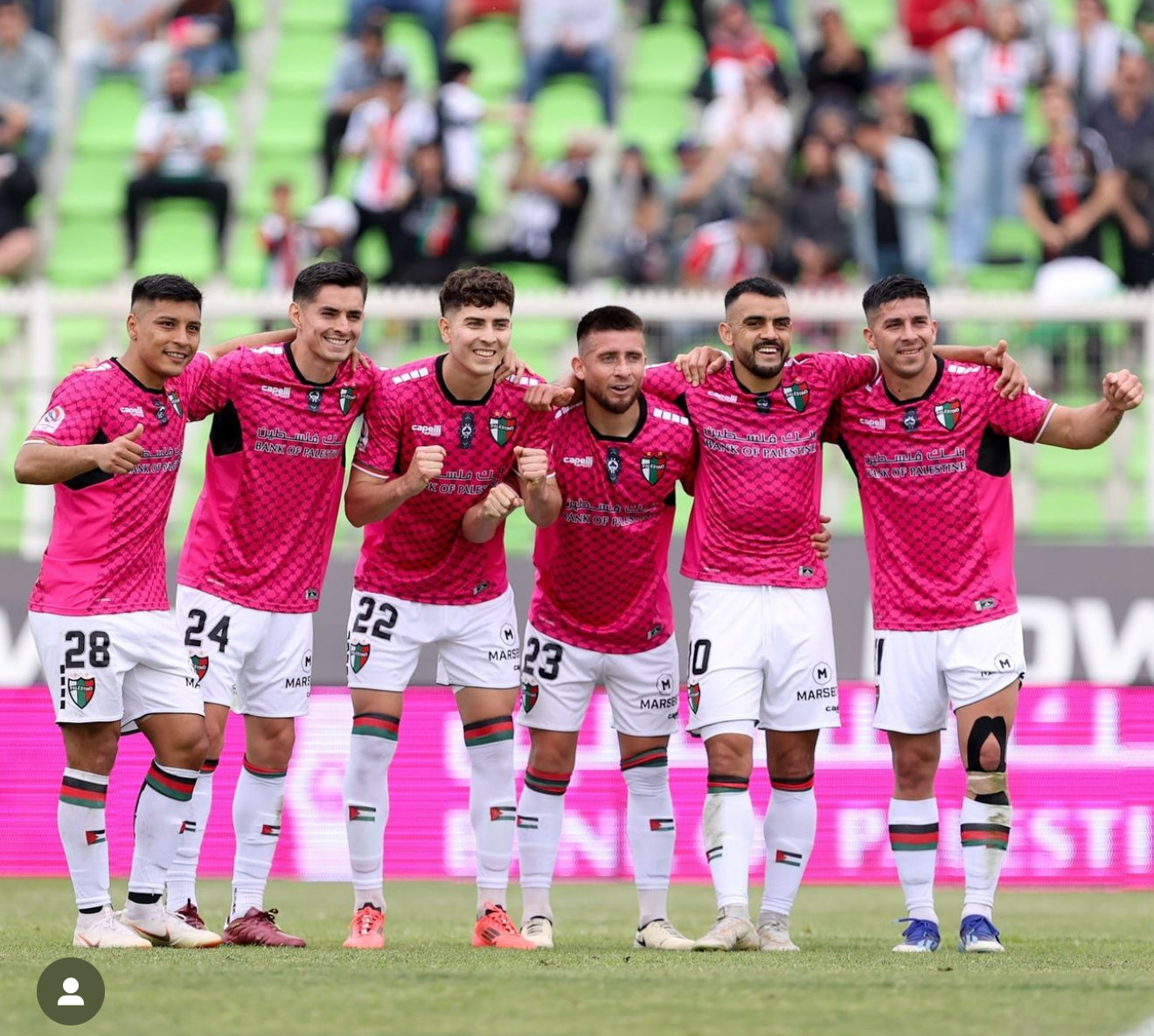 Camiseta Rosa Club deportivo Palestino Chile 2024