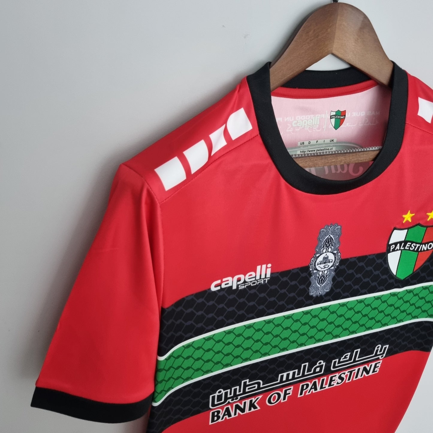 Camiseta Roja Palestino Chile oficial 2022 / 2023