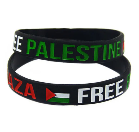 4 Pulseras Free Palestine - Free Gaza - Pulsera de Palestina de Silicona (4ud.)