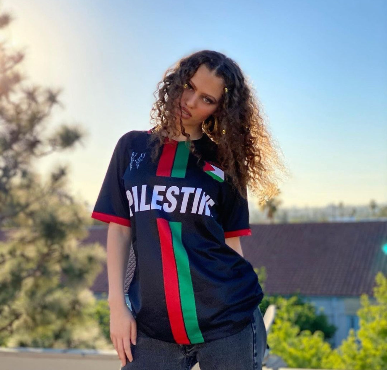 Maillot Football FC Palestine 2025 Noir