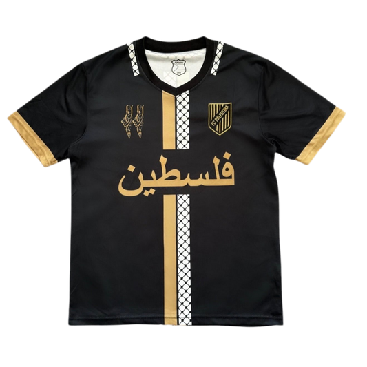 Camiseta Palestina Fc 2025 Dorada y Negra con Mapa 11